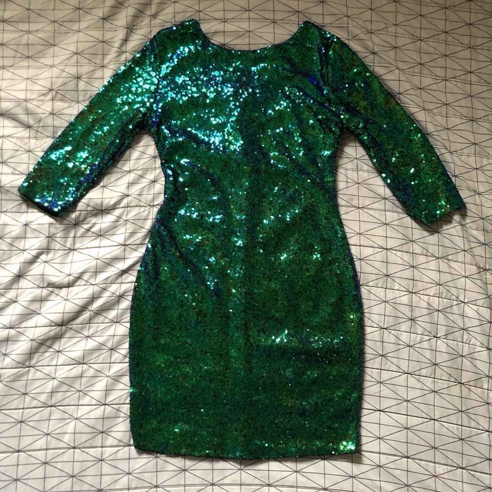 Mermaid sequined cocktail dress